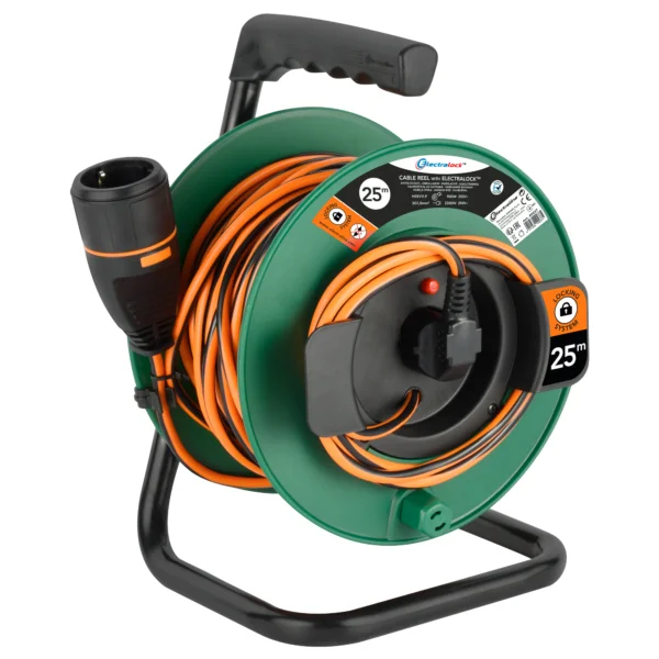 Кабель удлинитель на барабане ELECTRALOCK 3x1 (25 метров, 16A, оранжевый)