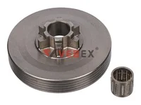 Барабан сцепления для китайской бензопилы 5200 / 52сс (6Т, 3/8", монолит, с подшипником), VEBEX