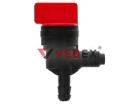 Кран топливный для B&S, угловой с наружной резьбой 1/4", VEBEX