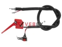 Ручка газа для мотобура (в сборе с тросом 67 см и выключателем), VEBEX