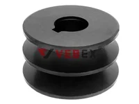 Шкив ремня для электродвигателя 19мм*54мм двухручейковый (без выступа), VEBEX