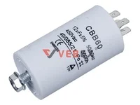 Конденсатор CBB60 12uF 450V (4 клеммы, с болтом), VEBEX