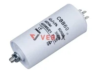 Конденсатор CBB60 40uF 450V (4 клеммы, с болтом), VEBEX