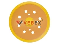 Подошва для китайских шлифмашин 125мм, 4 отверстия (желтая), VEBEX