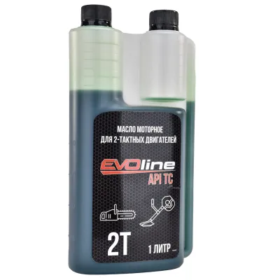 Масло моторное EVOline для 2-х тактных двигателей, полусинтетическое, API TC, 1 л 2TPS10EVO —
