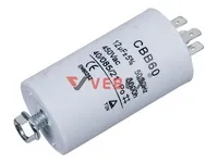 Конденсатор CBB60 12uF 450V (4 клеммы, с болтом), VEBEX