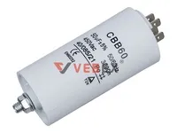 Конденсатор CBB60 50uF 450V (4 клеммы, с болтом), VEBEX