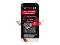 Цепь пильная победитовая VEBEX  0.325" х 1,3 х 72 зв. (металлическая упаковка)