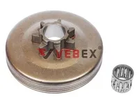 Барабан сцепления для китайской бензопилы 5200 / 52сс (7Т, монолит, с подшипником), VEBEX