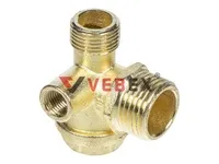Обратный клапан для компрессора 05 - 1/2"нр х 3/8"нр х 1/4"вр (плоский), VEBEX