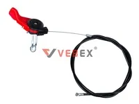 Трос газа для мотоблоков и виброплит 130-110 см (в сборе с пластиковой ручкой), VEBEX